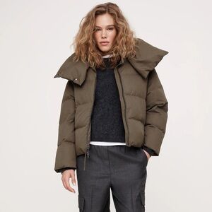 Banana Republic Olive Puffer Jacket